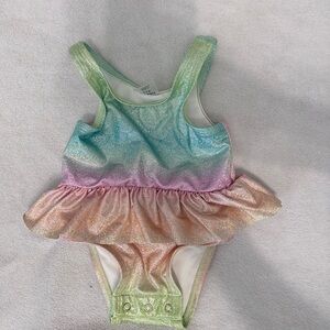 Sparkly Rainbow Baby Swimsuit 0-3M